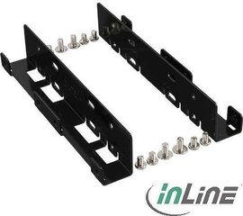 InLine Two 2.5" HDD / SSD to 3.5" HDD size Braket Kit only Bracket and Screws, Black (39950L) цена и информация | Внешний блок Startech S3510SMU33 | 220.lv