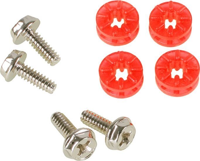 Lamptron HDD screws with rubber washers - Red (LAMP-RS7003) cena un informācija | Komponentu piederumi | 220.lv