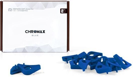 Noctua Chromax Anti-Vibration Fan Mount Set, 16 pcs, Blue (NA-SAVP1) цена и информация | Komponentu piederumi | 220.lv