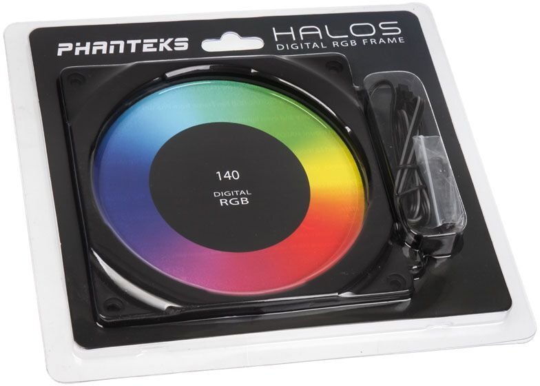 PHANTEKS Illuminated frame for 140mm RGB fan (PH-FF140DRGBP_BK01) cena un informācija | Komponentu piederumi | 220.lv