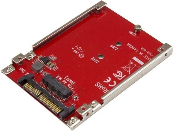 StarTech M.2 Drive to U.2 (SFF-8639) Host Adapter for M.2 PCIe NVMe SSDs (U2M2E125) cena un informācija | Komponentu piederumi | 220.lv