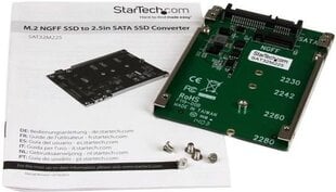 StarTech M.2 SSD to 2.5in SATA Adapter Converter (SAT32M225) цена и информация | Аксессуары для компонентов | 220.lv