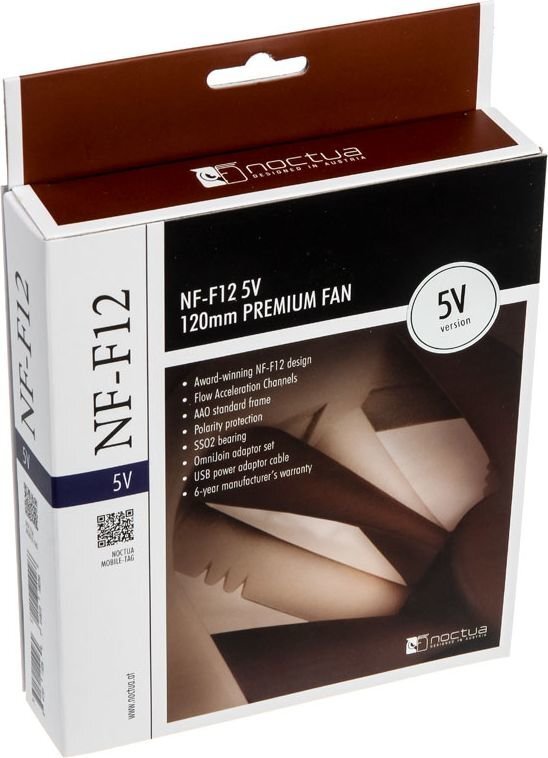 Noctua NF-F12 5V cena un informācija | Datora ventilatori | 220.lv