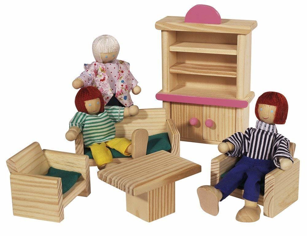 Koka leļļu māja ar mēbelēm un figūriņām Simba Eichhorn cena un informācija | Rotaļlietas meitenēm | 220.lv