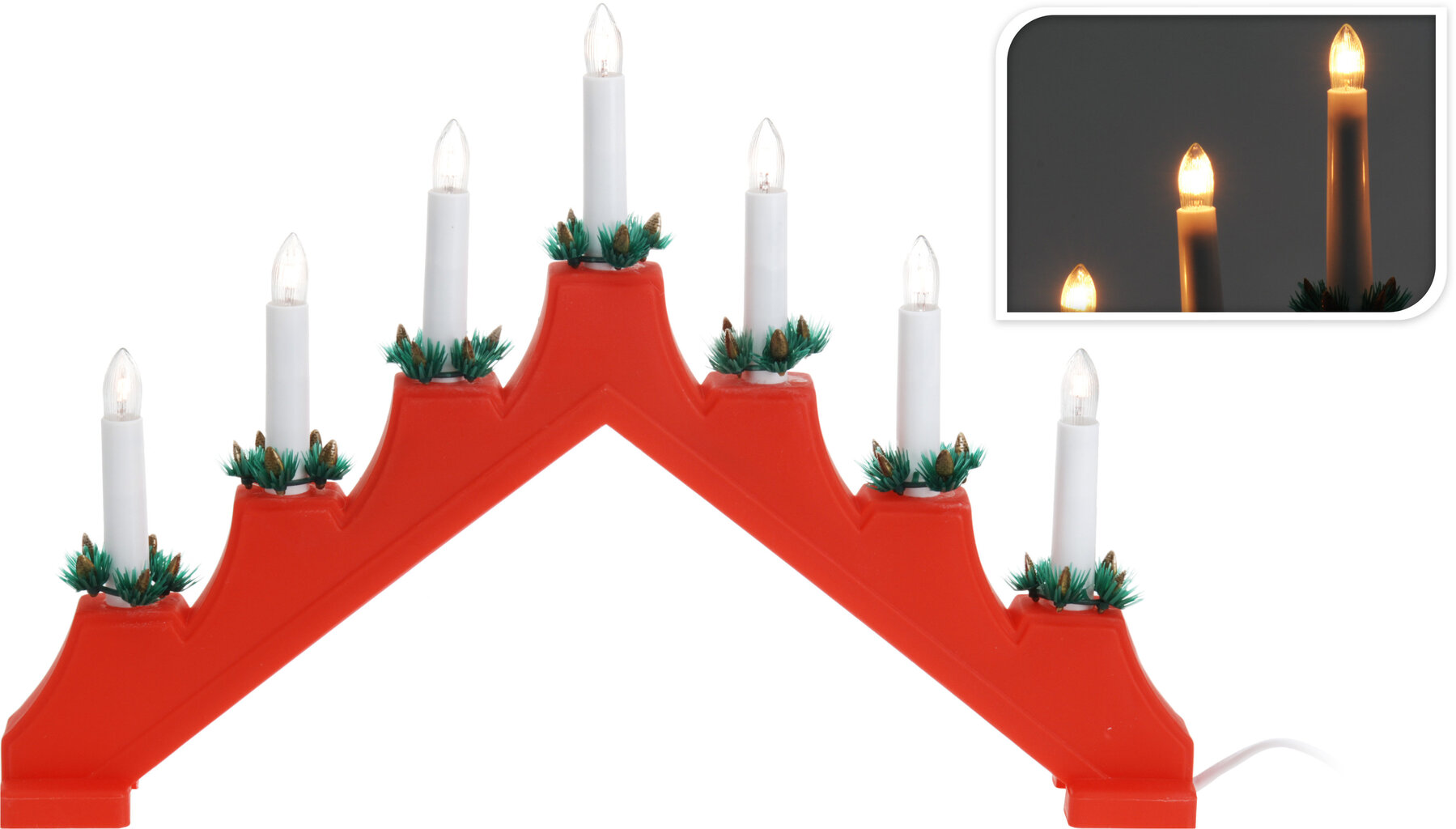 Ziemassvētku svečturis ar lampiņām цена и информация | Ziemassvētku dekorācijas | 220.lv