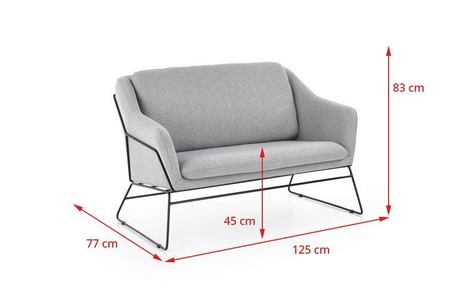 Krēsls Soft 2 XL, melns/gaiši pelēks цена и информация | Dīvāni | 220.lv
