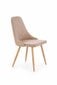 4 krēslu komplekts K285, smilts krāsas cena un informācija | Virtuves un ēdamistabas krēsli | 220.lv