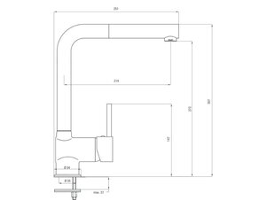 Virtuves jaucējkrāns Deante Aster, hroma krāsas цена и информация | Кухонные смесители | 220.lv