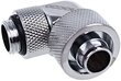 Alphacool Angled adapter 90°, rotary, 1/4" - 16/10mm, Chrome (17237) цена и информация | Ūdens dzesēšana - aksesuāri | 220.lv