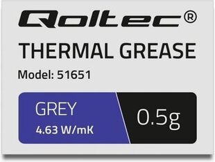 Qoltec Thermal grease 4.63W / m-K, 0.5g цена и информация | Термопасты | 220.lv