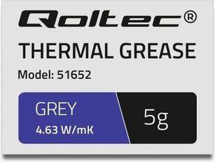 Qoltec Thermal grease 4.63W / m-K, 5g cena un informācija | Termopastas | 220.lv