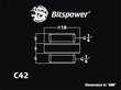 BitsPower Adapter 2x 1/4 "- White (BP-DWWP-C42) цена и информация | Ūdens dzesēšana - aksesuāri | 220.lv