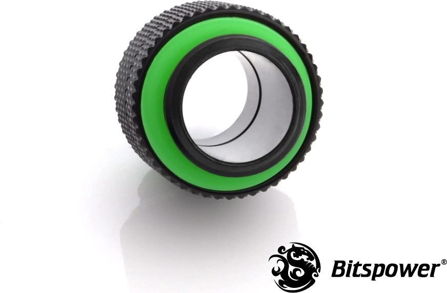 BitsPower connector 2x 1/4 "adapter - rotatable, Black matt (BP-MBRG) cena un informācija | Ūdens dzesēšana - aksesuāri | 220.lv