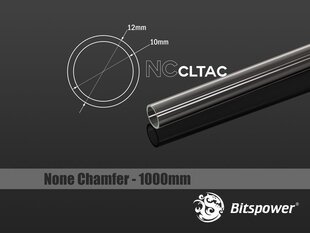 BitsPower Crystal Link Tube 12 / 10mm, 1000mm, transparent (BP-NCCLT12AC-L1000) cena un informācija | Ūdens dzesēšana - aksesuāri | 220.lv