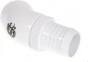 BitsPower Fastening 45 Degree 1/4" to ID 13mm - Swivel, White (BP-DW45R2I) cena un informācija | Ūdens dzesēšana - aksesuāri | 220.lv