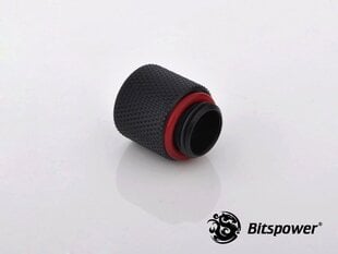 BitsPower Fitting G1/4" Inch, 15mm Carbon, Black (BP-CBWP-C60) цена и информация | Водяное охлаждение - аксессуары | 220.lv