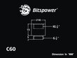 BitsPower G1/4", 15mm (BP-BSWP-C60) cena un informācija | Ūdens dzesēšana - aksesuāri | 220.lv