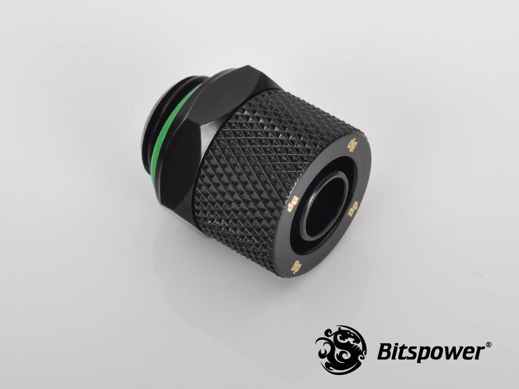 BitsPower straight connector 1/4 "for 11/8 mm hose - Black mat (BP-MBWP-C11J) cena un informācija | Ūdens dzesēšana - aksesuāri | 220.lv