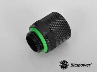 BitsPower straight connector 1/4 "for 11/8 mm hose - Black mat (BP-MBWP-C11J) цена и информация | Водяное охлаждение - аксессуары | 220.lv