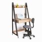 Darba galds Step, melns / brūns cena un informācija | Datorgaldi, rakstāmgaldi, biroja galdi | 220.lv
