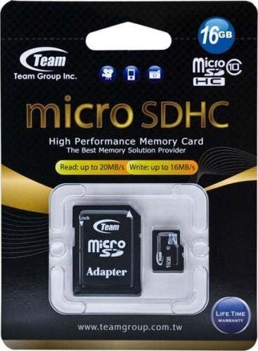 Atmiņas karte ar adapteri Team Group Micro SDHC 16GB CL10 cena un informācija | Atmiņas kartes mobilajiem telefoniem | 220.lv