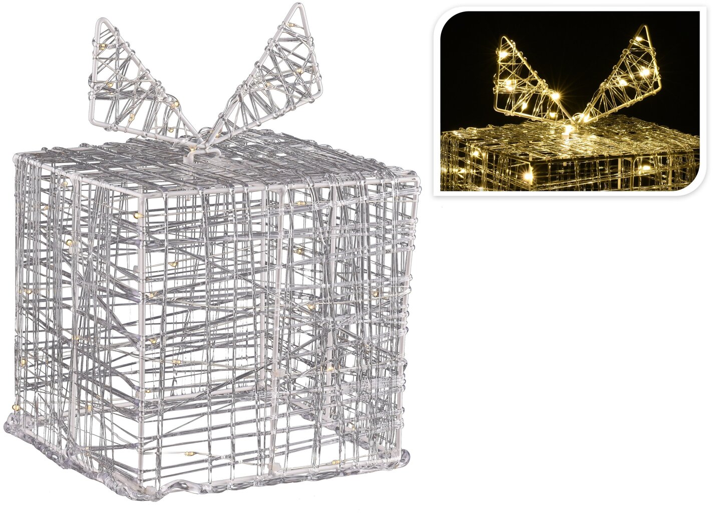 30 LED gaismas dāvanu kastītē cena un informācija | Ziemassvētku dekorācijas | 220.lv