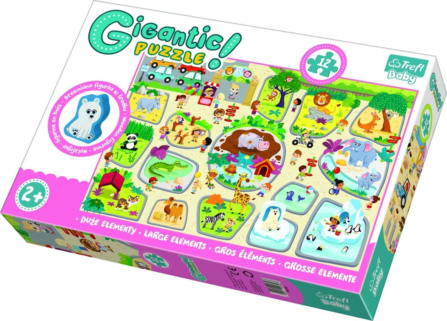 Gigantiska puzle Trefl „Zooloģiskais dārzs", 12 gab. цена и информация | Puzles, 3D puzles | 220.lv