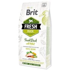 Brit Fresh Duck Active 12kg Suņiem цена и информация | Сухой корм для собак | 220.lv