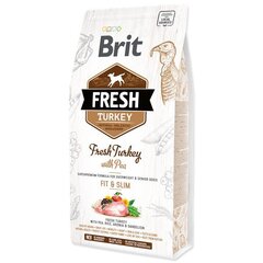 Brit Fresh Turkey & Pea Adult Fit & Slim полноценный корм для взрослых собак 12 кг цена и информация | Сухой корм для собак | 220.lv