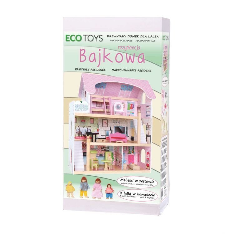 Koka māja lellēm Ecotoys цена и информация | Rotaļlietas meitenēm | 220.lv