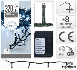 Ziemassvētku virtene, 320 LED cena un informācija | Ziemassvētku lampiņas, LED virtenes | 220.lv