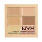 Palete sejas korekcijai Nyx Professional Makeup Conceal Correct Contour, 3CP01 Light, 6 x 1.5 g цена и информация | Grima bāzes, tonālie krēmi, pūderi | 220.lv