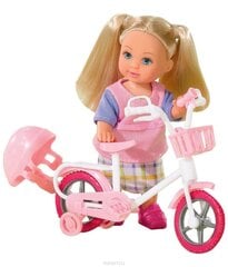 Lelle skolniece ar velosipēdu Evi Love, 12 cm cena un informācija | Rotaļlietas meitenēm | 220.lv