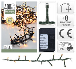 Ziemassvētku virtene, 400 LED cena un informācija | Ziemassvētku lampiņas, LED virtenes | 220.lv