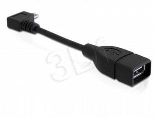 Delock кабель micro USB - USB 2.0 OTG угловой цена и информация | Кабели и провода | 220.lv