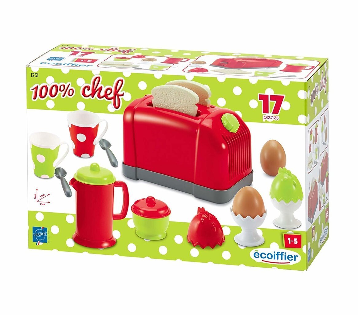 Brokastu pagatavošanas komplekts ar bērnu tosteri Ecoiffier цена и информация | Rotaļlietas meitenēm | 220.lv