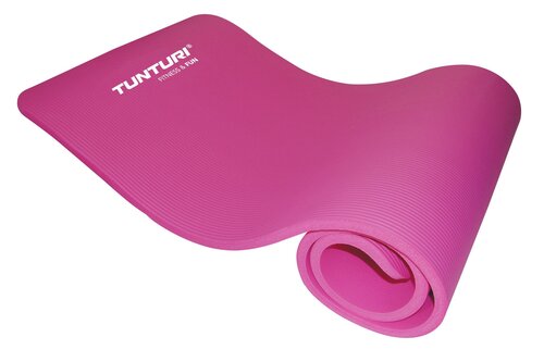 Коврик для гимнастики Tunturi NBR 180x60x1,5 см, розовый цена и информация | Коврики для йоги, фитнеса | 220.lv