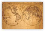 Карта древнего мира из пробкового дерева, 60x40 см