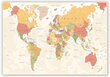 Korķa materiāla attēls - Karte gaišās krāsās [Korķa materiāla karte] цена и информация | Gleznas | 220.lv