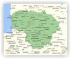 Korķa materiāla attēls - Lietuvas karte [Korķa materiāla karte], 60x40 cm. цена и информация | Gleznas | 220.lv
