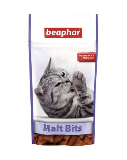 Beaphar Malt Bits pret spalvu kamolu velšanos, 35g цена и информация | Gardumi kaķiem | 220.lv