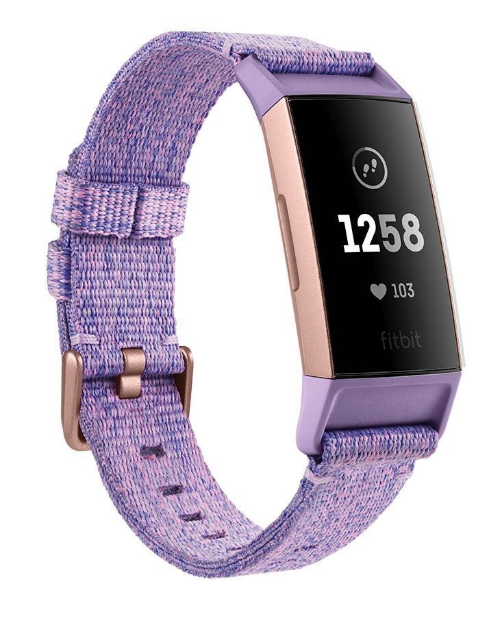 Viedā aproce Fitbit Charge 3, Lavender/Rose Gold цена и информация | Fitnesa aproces | 220.lv
