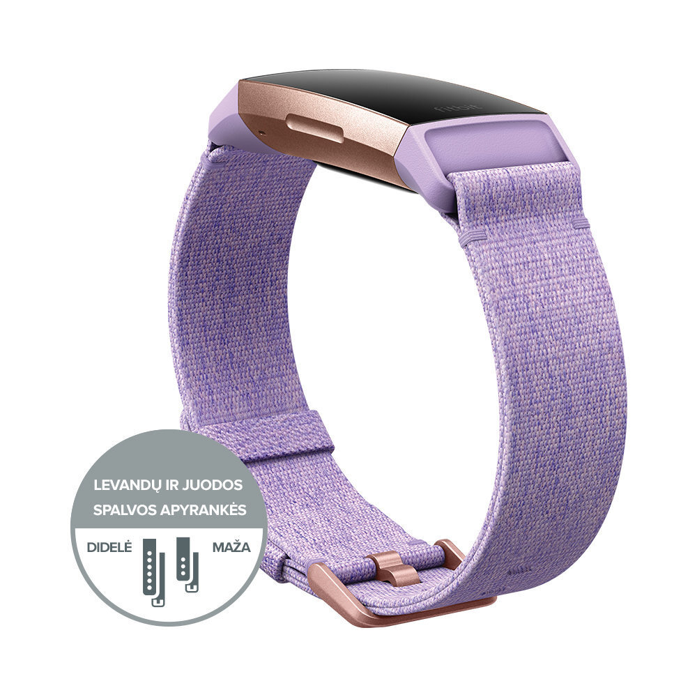 Viedā aproce Fitbit Charge 3, Lavender/Rose Gold cena un informācija | Fitnesa aproces | 220.lv