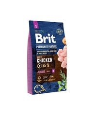 Корм с курятиной BRIT Premium By Nature Junior Small S, 8 кг цена и информация | Сухой корм для собак | 220.lv