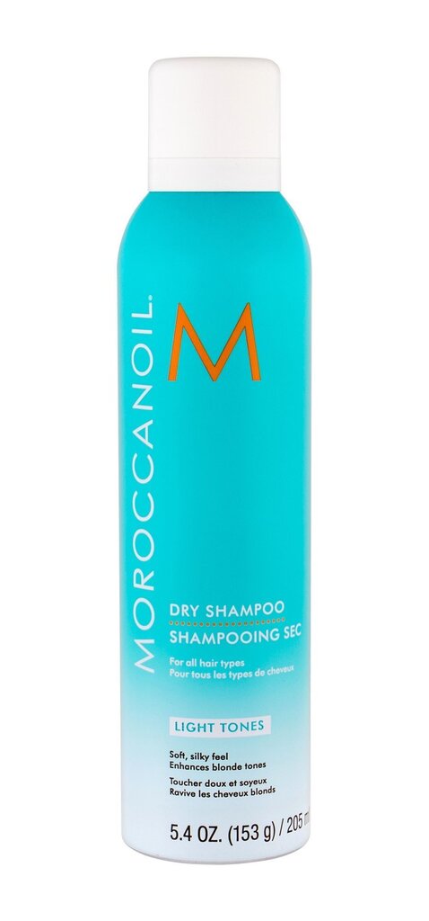 Sausais šampūns gaišiem matiem Moroccanoil Dry Shampoo Light Tones 205 ml cena un informācija | Šampūni | 220.lv