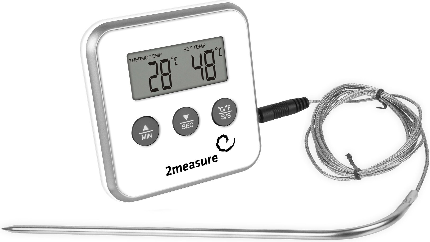 Digitālais pārtikas termometrs ar zondi Bioterm, 0°C + 250 °C cena un informācija | Grila, barbekjū piederumi un aksesuāri | 220.lv