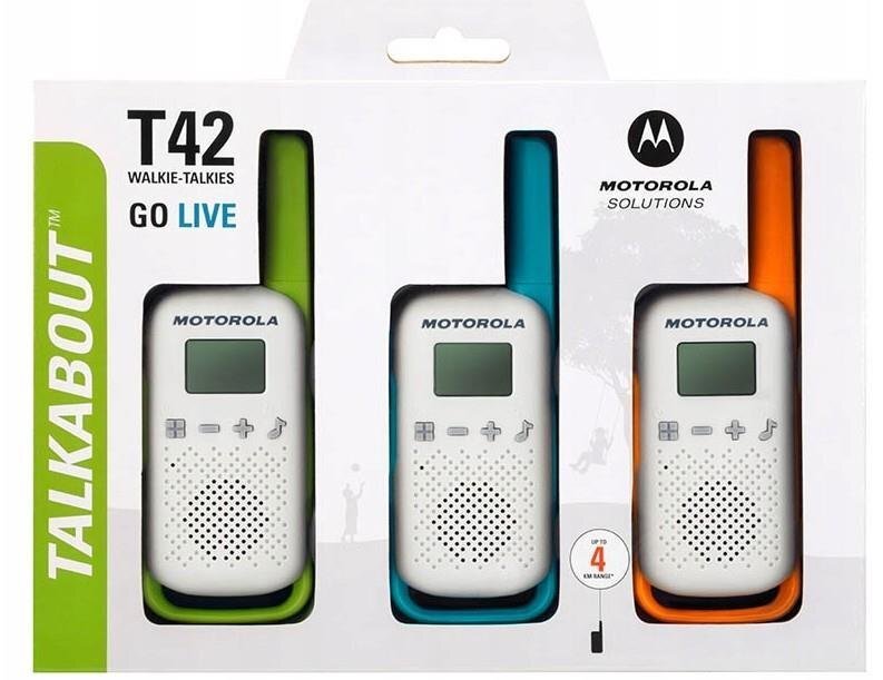 Radiostacija Motorola TALKABOUT T42, 3 gab. komplekts цена и информация | Rācijas | 220.lv