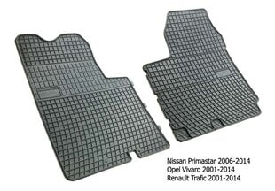 Gumijas paklāji OPEL VIVARO/RENAULT TRAFIC/ NISSAN PRIMASTAR 2001-2014 cena un informācija | Gumijas paklājiņi pēc auto modeļiem | 220.lv