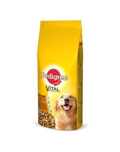 Pedigree ar liellopu un mājputnu gaļu Vital Protecion, 15 kg цена и информация | Sausā barība suņiem | 220.lv