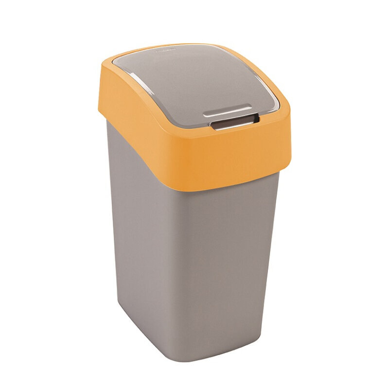 Curver atkritumu tvertne Flip Bin, 10 l, pelēka / oranža cena un informācija | Miskastes | 220.lv